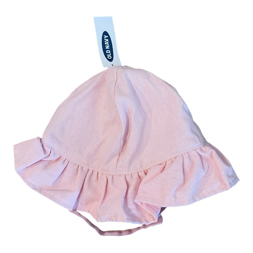 NWT Old Navy Ruffled Baby Sun Hat for Shade - Pink Size 6-12 Months